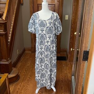 Yesno Maxi Dress NWT Size XXL Cream, Tan, Blue, Lightweight and Flattering